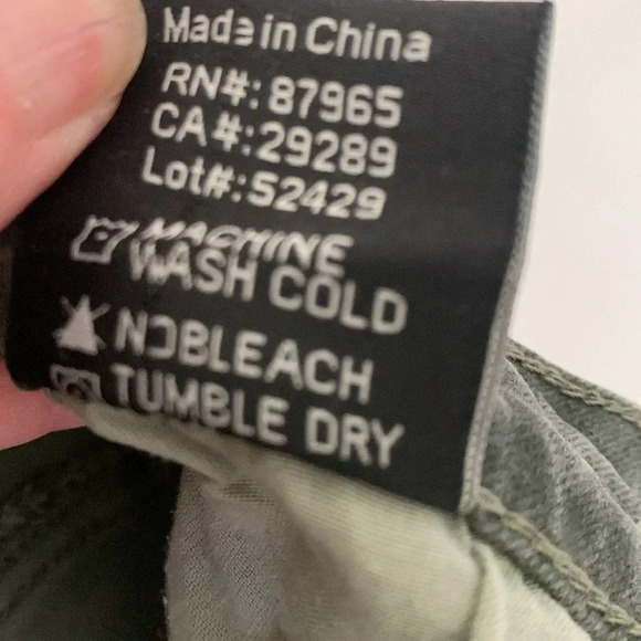 Elan Camo Camoflauge Button Fly Utility Zipper Stretch Skinny Jean Size M - Picture 11 of 11